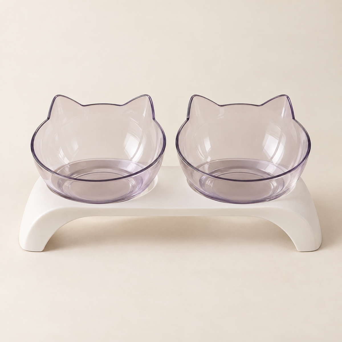 Double gamelle surélevée pour chat – 2 bols