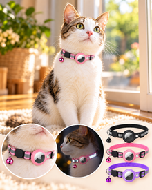Collier réfléchissant pour chat avec support AirTag