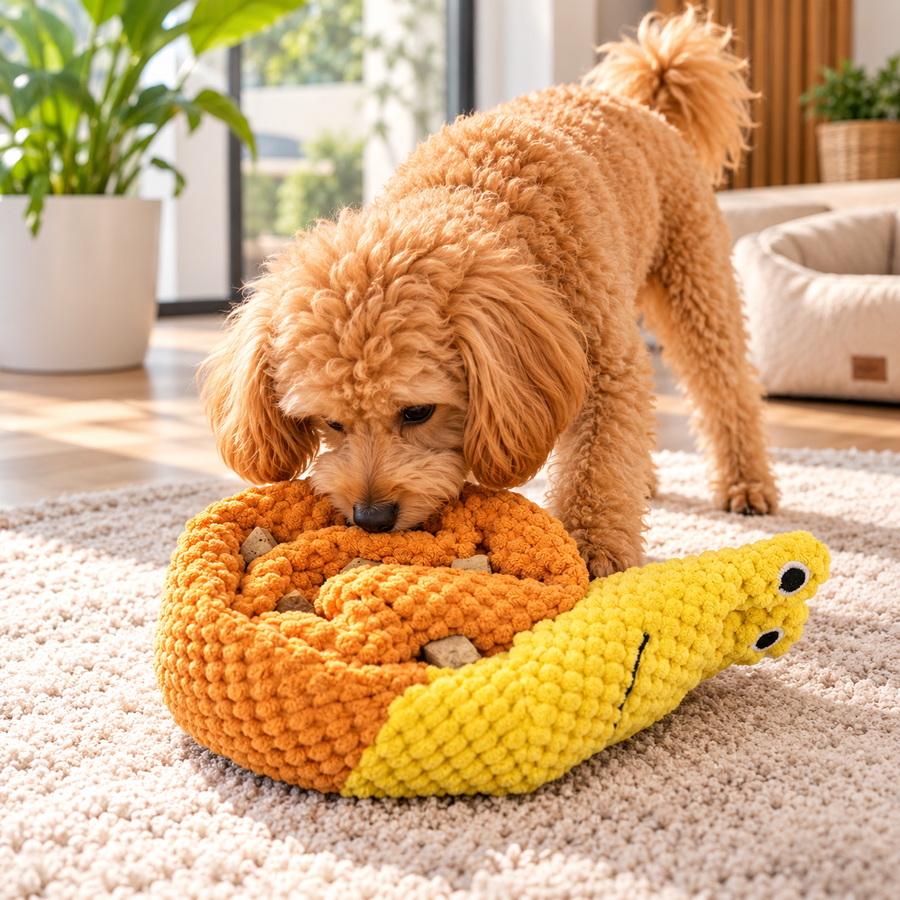 Jouet escargot de fouille pour chien