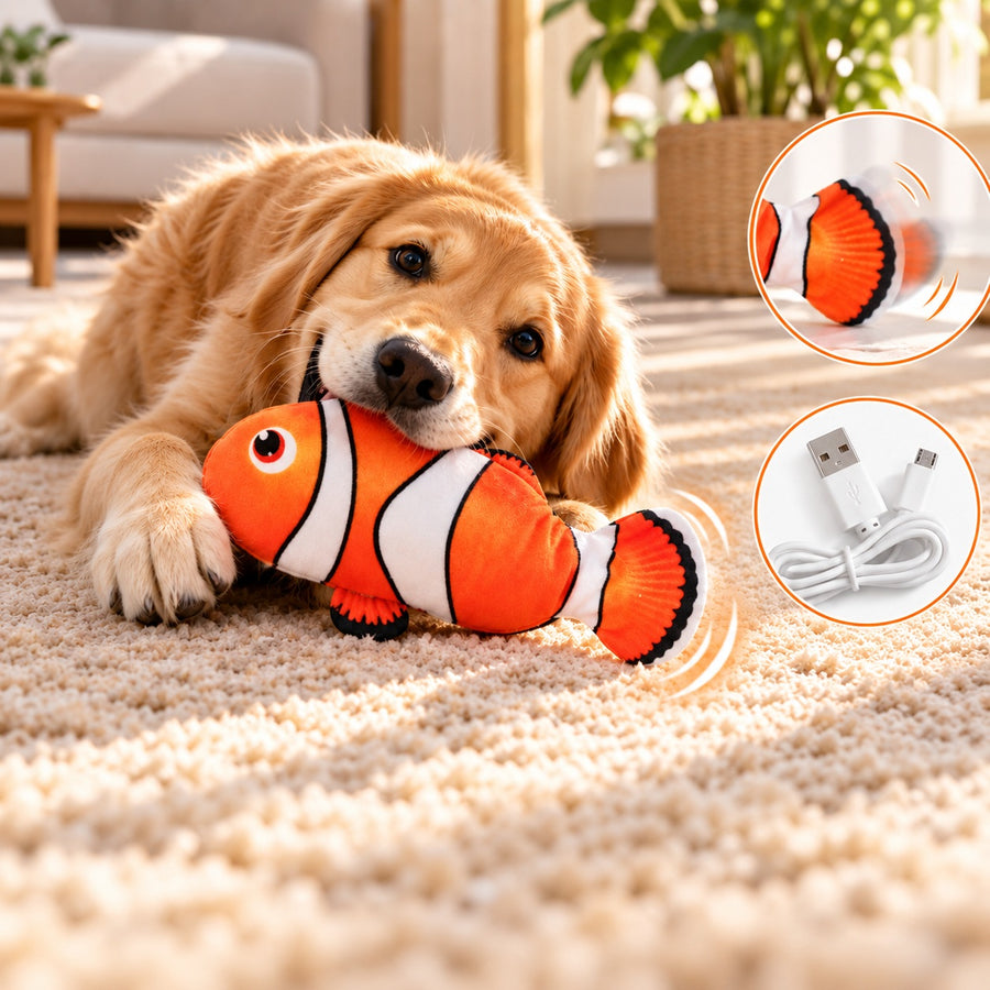 Poisson interactif rechargeable pour chat