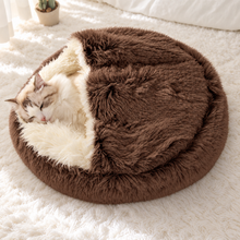 Couchage douillet 2-en-1 pour chat
