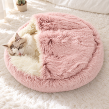 Couchage douillet 2-en-1 pour chat