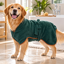 Peignoir absorbant pour chien après le bain