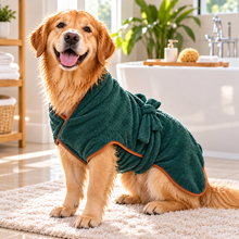 Peignoir absorbant pour chien après le bain