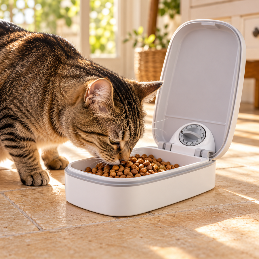 Gamelle à minuterie pour chat