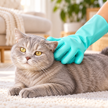 Gant de toilettage en silicone pour chien et chat