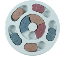 Jouet puzzle distributeur de croquettes pour chien – bleu rond